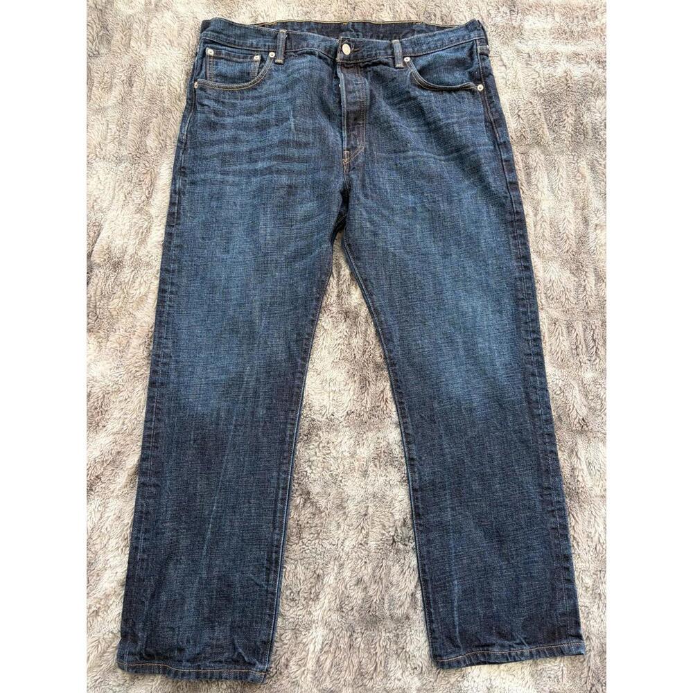 Levi's Original Fit 501 Size 40 x 30 Mens Button Fly Straight Jeans - Tidal Blue